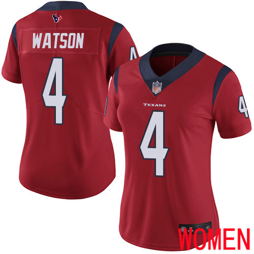 Houston Texans Limited Red Women Deshaun Watson Alternate Jersey NFL Football #4 Vapor Untouchable